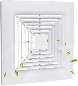 WKZO 9"x9" Replacement Bathroom Exhaust Fan Cover with Springs for Br-oan