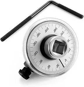 1/2 Inch Torque Wrench Angle Gauge Tool, 360 Adjustable 1/2"" Drive Torque meter Wrench Set, Professional Measure Tool, US0020