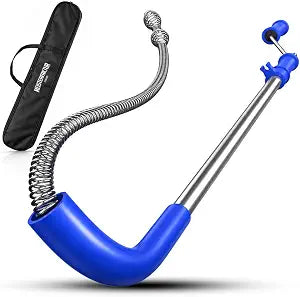 Meisterfaktur toilet snake [6 feet] - toilet auger for heavy toilet blockages - No damage thanks to silicone protection - the closet auger for real DIYs! (6 FEET)