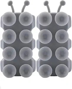 2PCS Silicone Shower Head Holder, Snail Shape Shower Head Suction Cup Holder, Relocatable Wall Shower Head Holder, Without Drilling Adhesive Mount Bracket, Strong Suction