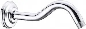 S Shaped Chrome Shower Arm and Flange Gooseneck Head Extension Pipe