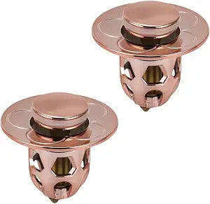 DONGKER Bathroom Sink Drain Stopper,2 PCS Pop-Up Bathroom Sink Drain Strainer with Anti-Clogging Filter Basket for 30-40mm Washbasins Drain Holes