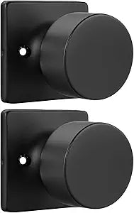 Goldenwarm Matte Black Dummy Door Knobs No-Function, Single-Side Black Door Knobs for Handle, Closet Door Knob Pull/Handle Function for Pantry/French Doors 1 Pack