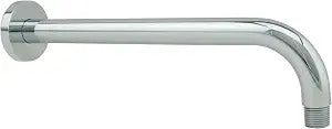 Solid Brass 12 inch Round Wall Mounted Shower Arm and Flange, NPT