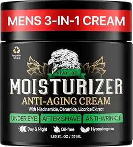 Mens Face Moisturizer Anti Aging Cream - After Shave Lotion for Men, 1.85oz
