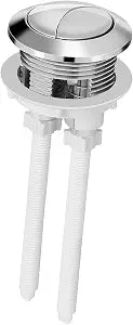 SHINEOFI Toilet Water Tank Push Button Rod 114mm Round Dual Flush Toilet Button Replacement Silver Cistern Lid for Most Dual Flush Toilets