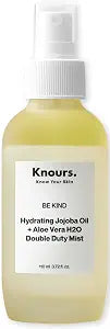 Knours Korean Hydrating Jojoba Oil + Aloe Vera H2O | Knours Be Kind Face Mist Spray | Vegan Squalane | Dry, Sensitive Skin | For Redness |110ml/3.72fl oz