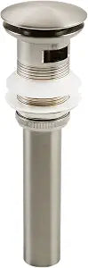 SKOWLL Bathroom Sink Drain with Overflow Push Button Stopper Brushed Nickel