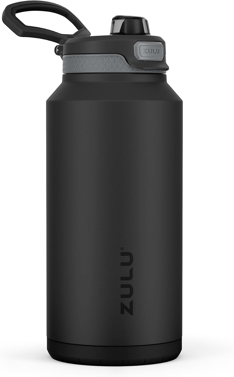 ZULU Powerfill Pro 64oz Stainless Steel Sip or Chug Water Bottle, Black