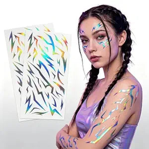 60 Style Demon Mark Temporary Tattoos for Theme Party Decoration, Hunters Symbols Cosplay, 2 Pcs Dark Concept Makeup Sticker for Demon Look,Halloween, Festival & Party Accessories for Girl Boy