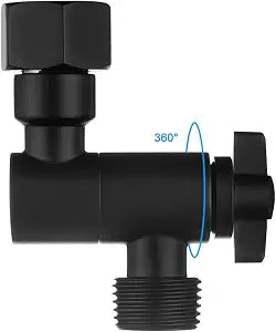 360 Adjustable Shower Head Extension Adapter, Matte Black Shower Angle Adapter, Shower Head Elbow Adapter for Fixed and Rain Shower Head, Wall Mounted Shower Connector