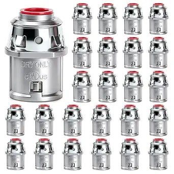 25Pack MC Cable Connectors, 3/8 Snap-in Zinc Die-Cast Metal-Clad Electrical Connectors for Steel & Aluminum Cable, Fits 1/2 Knockout Boxes