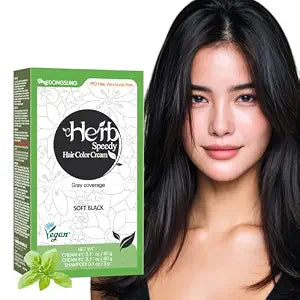 Herb Speedy Color Cream (Soft Black, 1 Pack) – Korean Herbal Vegan Hair Dye