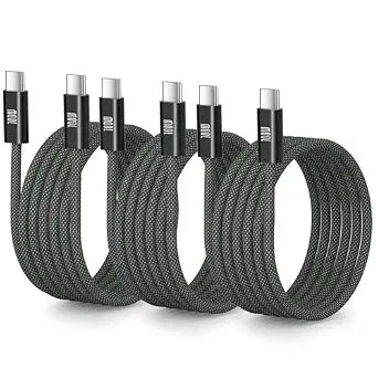 100W USB C to USB C Cable, 6ft Fast Charging Woven Cord
