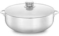 Alpine Cuisine 11-Quart Nonstick Aluminum Caldero Pot with Glass Lid & Riveted Handle | Versatile Cookware for Stews, Soups & Rice | Easy Clean, Silver