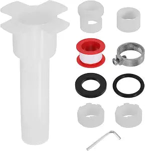 uxcell Tub Spout Adapter, Four in One Bathtub Faucet Spout Adapter Kit for Universal 1/2'' Copper Pipe, 1/2'' IPS 3/4'' IPS Bathroom Shower Faucet Repair, White