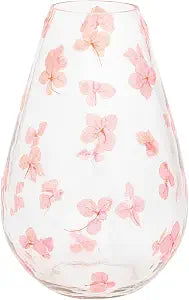 Mud Pie Small Pink Glass Flower Vase