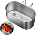 SUS304 Stainless Steel Sink Strainer Basket, Saddle Drain Food Catcher