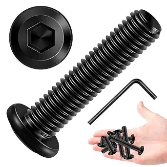 20Pcs M8 Bolt M8 x 35mm Metric Flat Head Socket Cap Screw Bolts Set, M8 Screws Furniture Screw, 304 Stainless Steel Bolts, Black Oxide M8x1.25 Bolt by Marysino