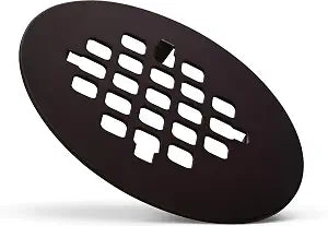 4-1/4" Round Shower Drain Cover, Oil Rubbed Bronze, Snap-in