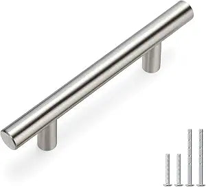 homdiy 35Pack Cabinet Handles Brushed Nickel Cabinet Hardware 3in Hole Centers Cabinet Door Handles for Kitchen Cabinets, Modern Drawer Pulls Stainless Steel Handle Pulls