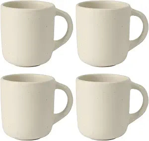 Bloomhouse - Two Time Oprah's Favorite Things Winner - Corsica Clay 4-Piece Mug Set  Sea Salt White Stoneware Coffee & Tea Cups, Durable Ceramic Drinkware