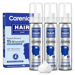 5% Topical Foam, Aerosol for Men, Infused with Biotin, Hair Growth Treatment, Supports Thicker and Fuller Hair & Beard Unscented 6.33oz Compare to Rogaine's Active Ingredient