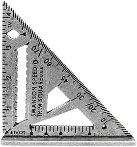 Swanson Speed Trim Square 4.5-Inch Aluminum Cabinetry Triangle Tool