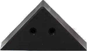 JSP Manufacturing 3" Triangle Plastic Furniture Black Corner Legs - Sofa Couch Chair Ottoman (1 Leg)