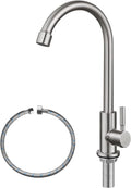 Cold Water Only Faucet SUS304 Stainless Steel Faucet for Kitchen Sink