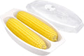 Microwave Corn Steamer for 2 Ears - BPA Free Cob Container with Vented Lid, Dishwasher Safe for Fresh or Frozen Ears