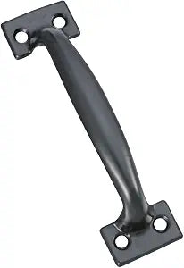 National Hardware Cabinet Pull Door Handle, 6-1/2 in, Steel, Black