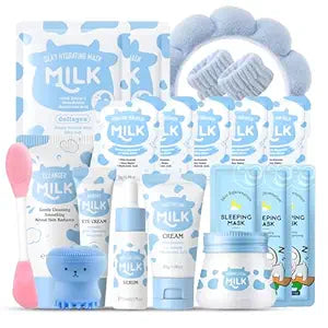 Milk Kids Skincare Sets for Girls 8-10 Birthday Christmas Gifts - Skincare for Girls 10-12 - Gifts for Teenage girls Skin Care for Kids Age 8-12,Skin Care for Teens 10-12,Skincare Set for kids 8-9