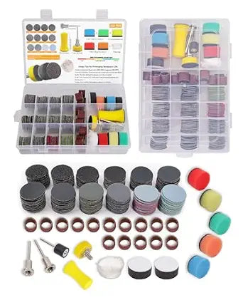 268 PCS 1 Inch Wet Dry Sanding Discs Drums for Dremel Bits 60-10000 Grit