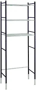 Organize It All 3 Tier Over the Toilet Bathroom Storage Space Saver, Chrome and Bronze