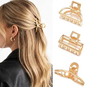 Fashey Metal Claw Clips Gold Mini Hair Clip Hair Accessories for Women