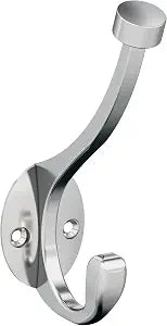 Amerock Adare Double Prong Polished Chrome Wall-Mounted Hook
