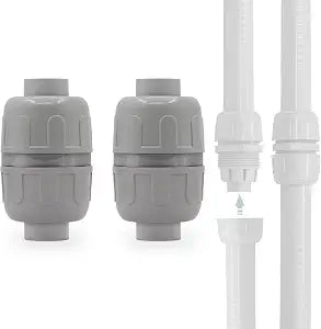 3/4 inch Liquid-Tight Connector,PVC Flexible Conduit Double-Ended Connector,Straight 180 Degree,Two-Way Conduit Connector,Electrical Conduit Fittings(2 Pcs)