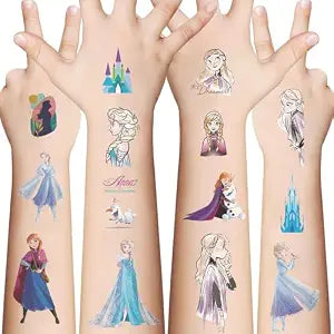 10 Sheets Frozen Temporary Tattoos for Kids, Disney Princess Birthday Party Favors, Cute Cartoon Decoration Sticker Gifts for Teen Girl Boys Home Activity Class Prizes Carnival Christmas Rewards