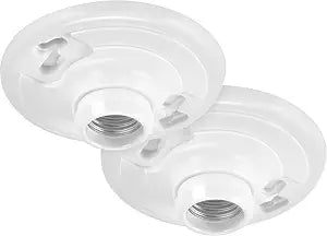 Maxxima Keyless Plastic Lamp Holder E26 Socket One-Piece Medium Base 2 Pack