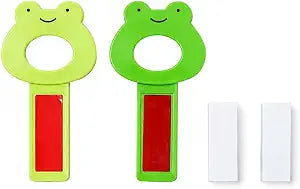 Frog Toilet Seat Handle Lift, 2 PCS Adhesive Toilet Lid Lifters for Bathroom Hygiene, Cute Green Toilet Seat Handle for Standard & Bidet Toilets