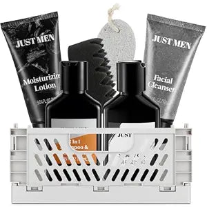 MS Dorya Gift Baskets for Men - 7 Pcs Mens Body Wash & Skin Care Kit