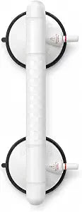 Magicbox Extra Long Grab Bar for Bathtub and Shower, 18.3 Inch Re-Pressurizable Suction Handle with Red Line Warning for Seniors, Elderly, Handicap and Bathroom Balance Support