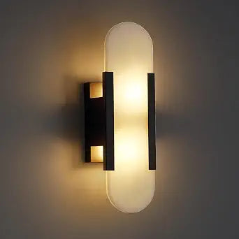 13.8in Alabaster Wall Sconces,Natural Marble Wall LightingAlabaster Wall Lamp for Bedroom Stairs, Living Room, Vanity, Hallway Bedside(Bulb Included)