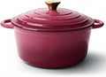 Vintage Style 6 Quart Dutch Oven Pot with Lid, Non Stick Enameled Cast Iron Dutch Oven for Bread Baking, Heavy-Duty, Oven Safe Ceramic Cookware Up to 500F for Baking, Braising, Stews, Roasting, Rose