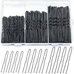 Teenitor 210 Black Hair Pins 3 Size Bobby Pins for Buns Hair Pins for Women