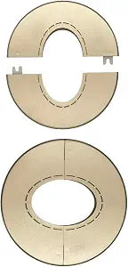 2Pcs Trimable Wall Split Flange,Round ABS Escutcheon Plate,Gold