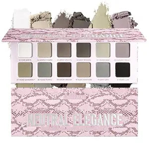 Afflano All Matte Eyeshadow Palette for Brown Eyes, Highly Pigmented Taupe Grey Nude Neutral Eyeshadow Palette Smoky Goth, Blendable Cool Toned Matte Eye Shadow for Older Women Everyday Natural Makeup