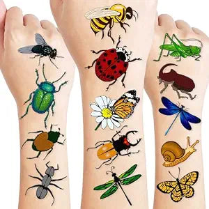 60PCS Bug Temporary Tattoos for Kids Toddlers