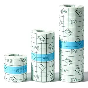 3 Rolls Tattoo Aftercare Bandage - Jconly Waterproof Tattoo Film Second Skin Tattoo Patch Tape Healing Wrap Tegaderm for Swimming, Shower, Wound Initial Healing(2 Inch, 4 Inch, 6 Inch)